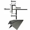 ΠΡΟΦΙΛ Γωνίες αλουμινίου 1023 με σκοτία για Laminate - Μοκέτα 8x18x275mm