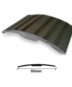 Προφίλ αλουμινίου πομπέ με φάρδος 50mm με γραμμές