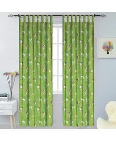 Παιδική Έτοιμη Κουρτίνα Με Θηλιές 140cm x 290cm Charming Green