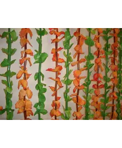 Κουρτίνα Πόρτας Χαβάη Λαχανί - Πορτοκαλί