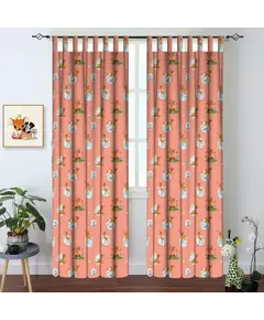 Παιδική Έτοιμη Κουρτίνα Με Θηλιές 140cm x 290cm Bambi Orange