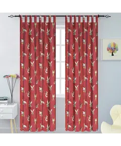 Παιδική Έτοιμη Κουρτίνα Με Θηλιές 140cm x 290cm Charming Red