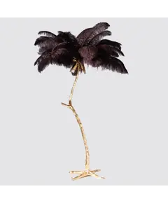 Supergreens Φωτιστικό Επιδαπέδιο ''Ostrich'' Μαύρο/Χρυσό 170 εκ.