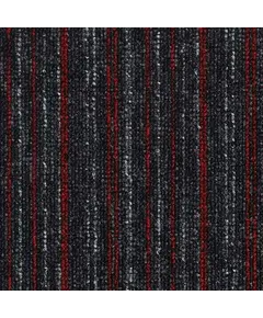 Μοκέτα Πλακάκι Solid Stripes 520 Anthracite Red