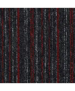 Μοκέτα Πλακάκι Solid Stripes 520 Anthracite Red