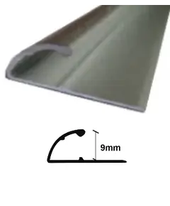 Προφίλ αλουμινίου πάπια για μοκέτα πάχος 9mm