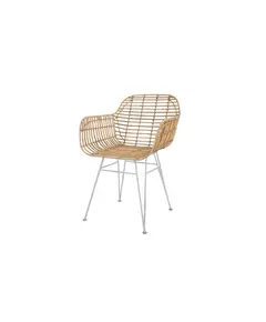 Καρέκλα Τραπεζαρίας με μπράτσα Marea White legs (57x60x82) Soulworks 0300088