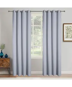 Έτοιμη Κουρτίνα BlackOut Με Τρουκς 140cm x 270cm LIGHT GREY