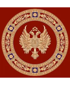 Εκκλησιαστικό Χαλί κόκκινο με δικέφαλο αετό 1002 τετράγωνο