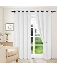 Έτοιμη Κουρτίνα Με Τρουκς 140cm x 270cm HS026-BIANCO 1