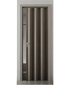 Πτυσσόμενη Πόρτες Φυσαρμόνικα σε Σταμπαριστό χρώμα Γκρεζ με ύψος μέχρι 2,22m