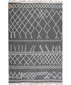 Βαμβακερό κιλίμι Aria Art-Kilim ARIA 22301 DARK GREY