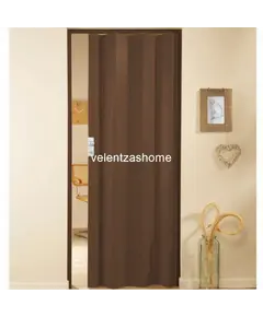 Πτυσσόμενη Πόρτες Φυσαρμόνικα σε Σταμπαριστό χρώμα Σκούρα Καρυδιά με ύψος μέχρι 2,22m