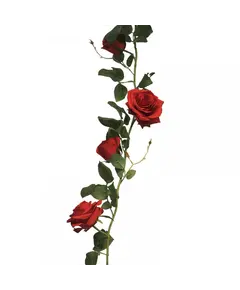Supergreens Τεχνητή Γιρλάντα Τριαντάφυλλο Κόκκινη 145 εκ.