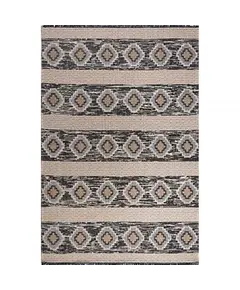 Βαμβακερό χαλί Ecokilim 3217 Black Cream