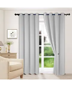 Έτοιμη Κουρτίνα Με Τρουκς 140cm x 270cm HS026-GRIGIO 3