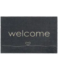 Ποδόμακτρο Ambiance 807 Welcome Heart Anthra 50cm X 75cm