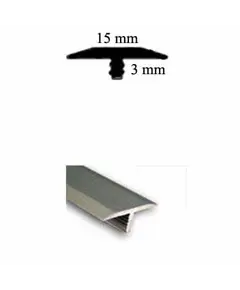 Ενωτικό προφίλ Τ αλουμινίου 1049 για Laminate 15x6x275mm