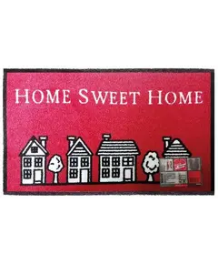 Ποδόμακτρο Ambiance 791 HOME SWEET HOME RED  50cm x 75cm