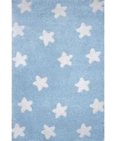 Shaggy παιδικό χαλί Cocoon 8391/30 γαλάζιο με αστεράκια - Colore Colori