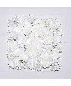Supergreens Τεχνητή Φυλλωσιά Τριαντάφυλλο Λευκή 50x50 εκ.