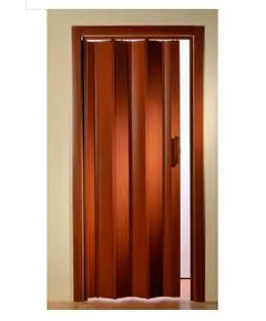 Πτυσσόμενη Πόρτες Φυσαρμόνικα σε Σταμπαριστό χρώμα Σταμπαριστό Μαόνι με ύψος μέχρι 2,22m