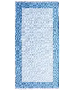 Βαμβακερό χαλί PINEROLO WHITE/LIGHT BLUE