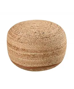 Κάθισμα Πουφ Jute Pouf Natural 40x40x20 με φερμουάρ