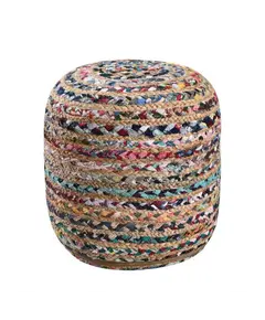 Κάθισμα Πουφ Jute Pouf Chindi 40x40x40