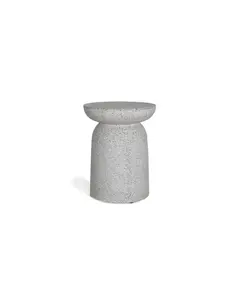 Σκαμπό Rieti Terazzo Grey Black (35x35x45) Soulworks 0800007