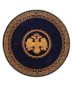 Εκκλησιαστικό Χαλί Μπλε με δικέφαλο Βυζαντινό αετό και χρυσό μαίανδρο
