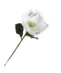 Supergreens Τεχνητό Κλωνάρι Μανόλια Χιονισμένη Λευκή 75 εκ.