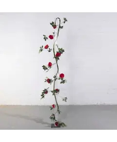 Supergreens Τεχνητή Γιρλάντα Τριαντάφυλλο Garden Κόκκινη 240 εκ.