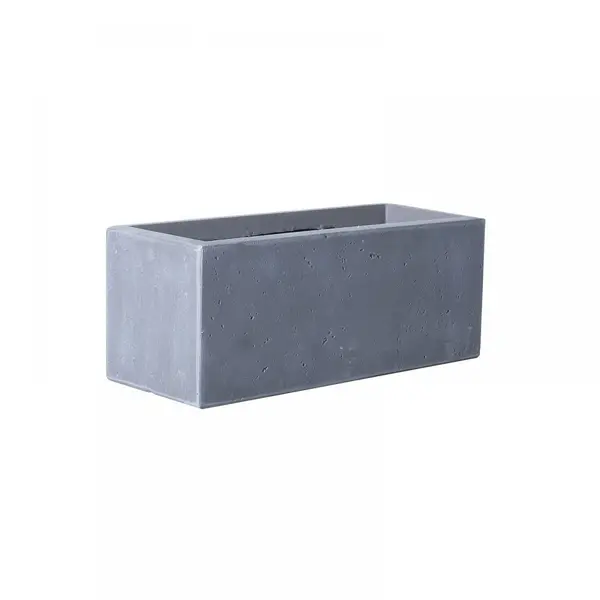Supergreens Γλάστρα Πήλινη Ορθογώνια Moody Γκρι M 60x30x30 εκ.