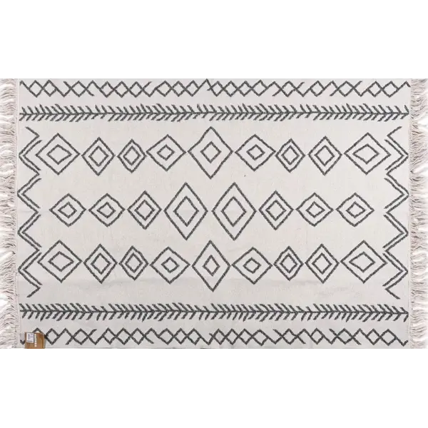 Βαμβακερό κιλίμι Aria Art-Kilim ARIA 22300 DARK GREY