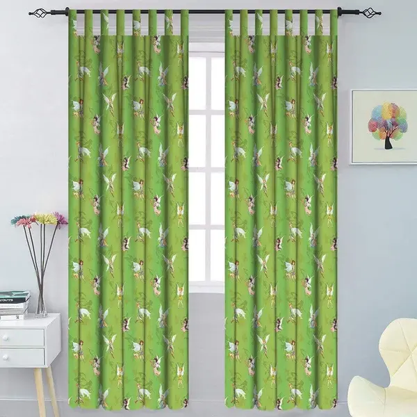 Παιδική Έτοιμη Κουρτίνα Με Θηλιές 140cm x 290cm Charming Green