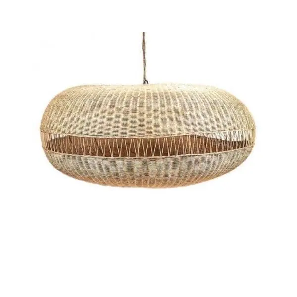 Supergreens Φωτιστικό Οροφής Ρατάν "Lampu Lampu" 135x135x55 εκ.
