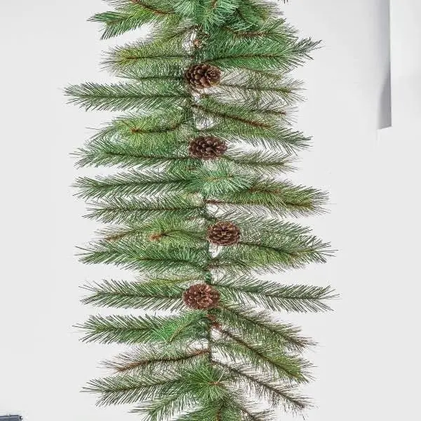 Supergreens Τεχνητή Γιρλάντα Έλατο με Κουκουνάρια 270 εκ.