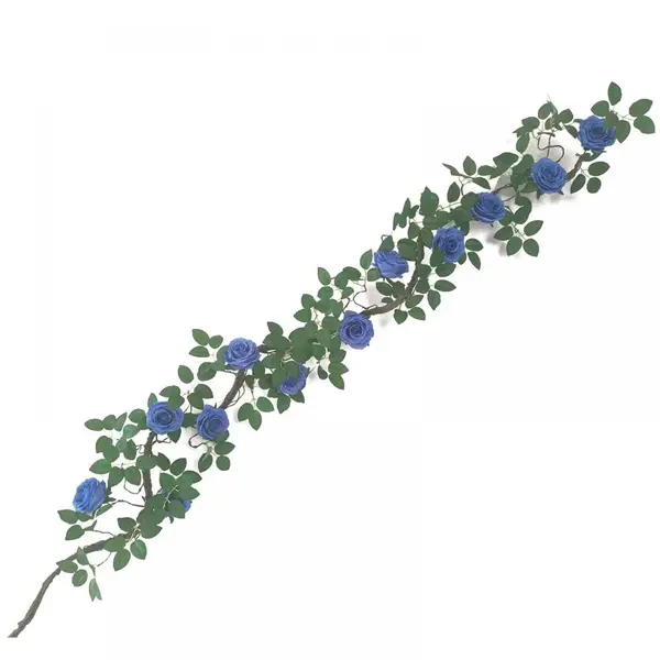 Supergreens Τεχνητή Γιρλάντα Τριαντάφυλλο Garden Μπλε 240 εκ.