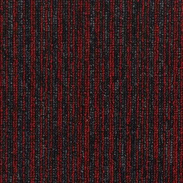 Μοκέτα Πλακάκι Solid Stripes 120 Red