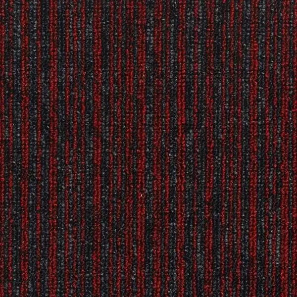 Μοκέτα Πλακάκι Solid Stripes 120 Red