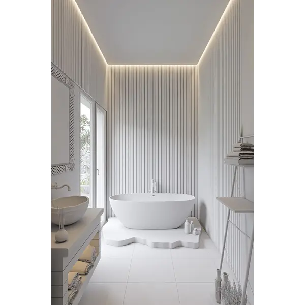 PS PANEL  ΜΕ 3D ΠΗΧΑΚΙΑ 01 RESIDENCE 21/122 mm  WHITE