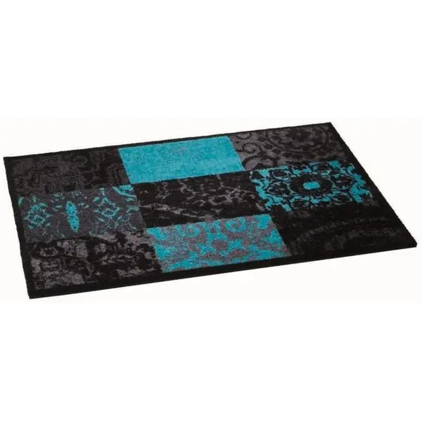 Ποδόμακτρο Ambiance 913 Patchwork Turquoise 50cm x 75cm