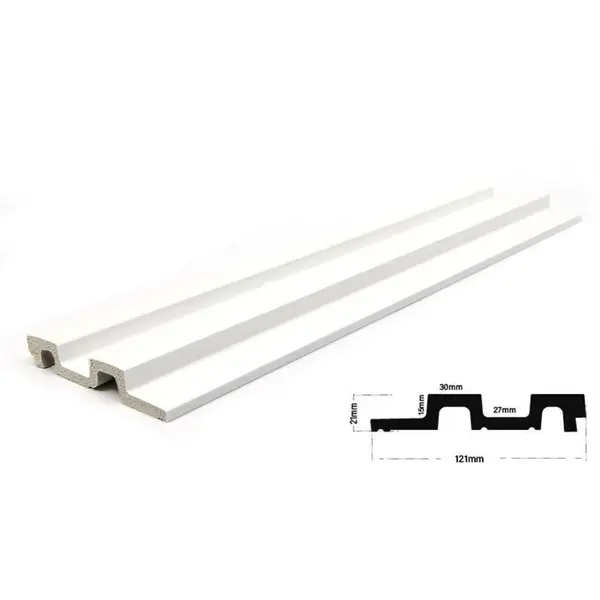 PS PANEL  ΜΕ 3D ΠΗΧΑΚΙΑ 01 RESIDENCE 21/122 mm  WHITE