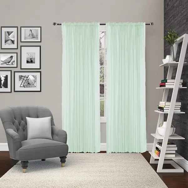 Έτοιμη Κουρτίνα Με Τρέσα 300cm x 280cm Light GREEN 21