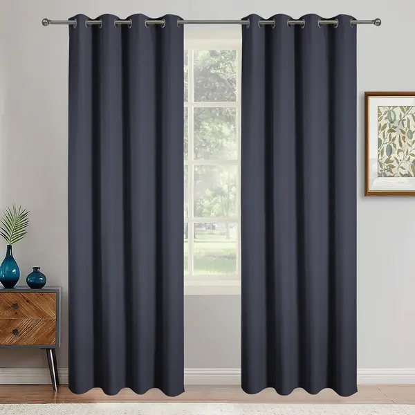 Έτοιμη Κουρτίνα BlackOut Με Τρουκς 140cm x 270cm DARK GREY