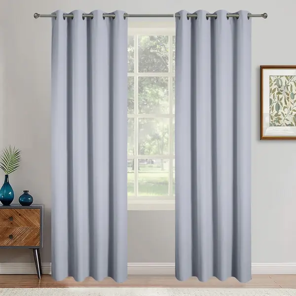 Έτοιμη Κουρτίνα BlackOut Με Τρουκς 140cm x 270cm LIGHT GREY