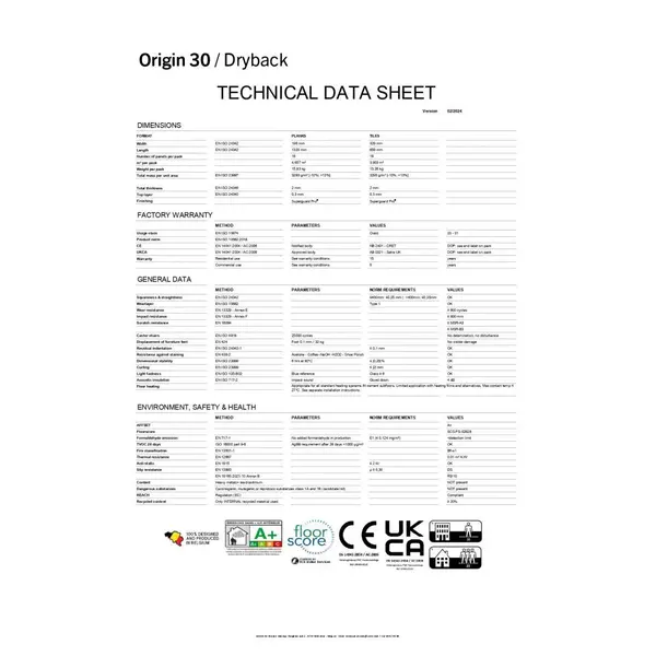 Βινυλική Λωρίδα IVC Origin 30 Dryback 24219 Silky Oak