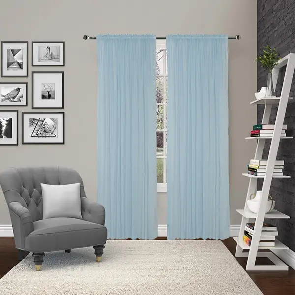 Έτοιμη Κουρτίνα Με Τρέσα 140cm x 270cm MSG -LIGHT BLUE 11