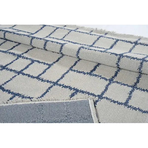 Βαμβακερό χαλί Ecokilim 22338 Grey Navy